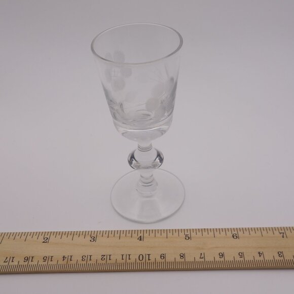 Set of Four(4) Small Delicate Glasses with Pattern - Picture 14 of 16